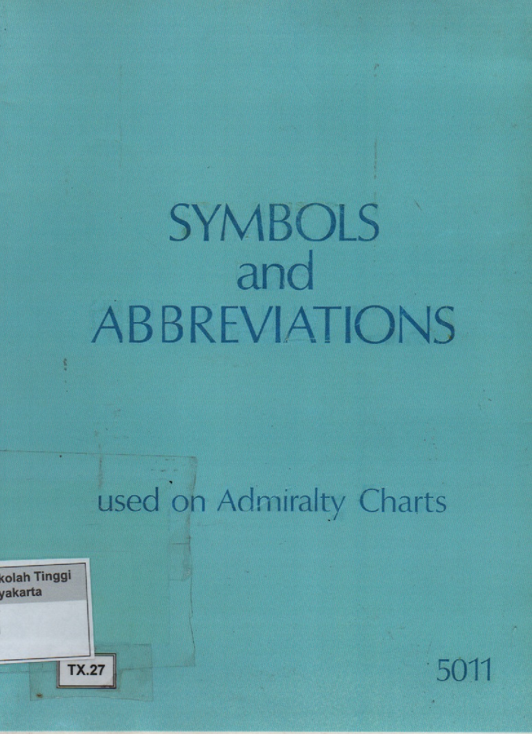 Symbols and Abbreviations used on Admiralty Charts