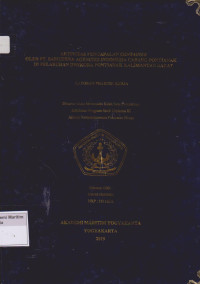 Laporan Proda KPN : Aktivitas Pengapalan Container Oleh PT.Samudera Agencies Indonesia Cabang Pontianak Di Pelabuhan Dwikora Pontianak Kalimantan Barat