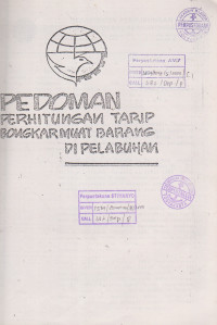 Pedoman Perhitungan tarip bongkar muat barang di pelabuhan