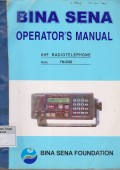 Bina Sena Operator's Manual VHF Radiotelephone model FM-8500
