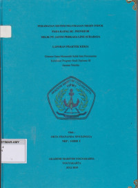 Laporan Proda Teknka : Perawatan sistem pelumasan mesin induk pada kapal BC.Pioner 88 milik PT.Jatim Perkasa Line Surabaya