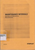 Maintenance Intervals : Operation and Maintenance Manual C18 Marine Engine