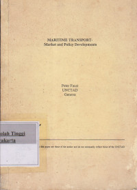 Maritime Transport - Market And Policy Developments