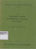 Marine Engneering Practice Volume I Part 7 Hidraulic Power Transmission in Marine Machinery