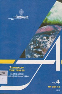 Admiralty Tide Tables Volume 4 2010 Pacific Ocean (Including Tidal Stream Tables)