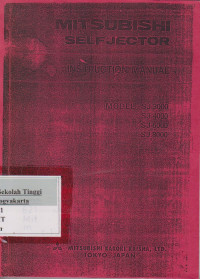 Mitsubishi Selfjector Instruction Manual Model SJ 3000 SJ4000 SJ 6000 SJ 8000