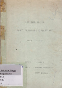 Kumpulan Kuliah Port Terminal Operation