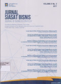 Jurnal Siasat bisnis Volume 21 No 2 2017