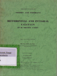 Theory And Problems of Differential And Integral Calculus in S1 Metric Units