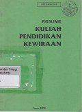 Resume Kuliah Pendidikan kewiraan