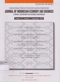 Journal Of Indonesian Economy And Business