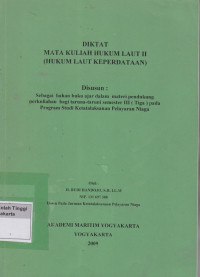 Diktat Mata Kuliah Hukum Laut II (Hukum Laut Keperdataan)