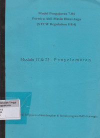 Model pengajaran 7.04 perwira ahli mesin dinas jaga ( STCW Regulation III/4 )