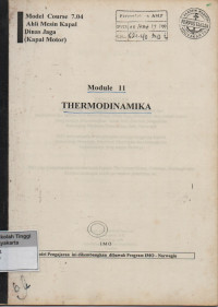 Module 11 Thermodinamika : Model Course 7.04 Ahli Mesin Kapal Dinas Jaga (Kapal Motor)