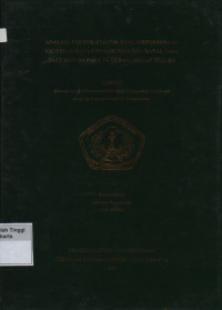 Laporan Skripsi Prodi S1 Transportasi : Analisis faktor - faktor yang menyebabkan keterlambatan pengiriman KRU Kapal pada saat Sign on pada PT Gebari Medan Segara