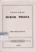 Azas - Azas Hukum Pidana