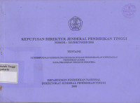 Keputusan Direktur Jenderal Pendidikan Tinggi Nomor : 263/DIKTI/KEP/2000 Tentang Penyempurnaan kurikulum Inti mata kuliah pengembangan kepribadian pendidikan agama pada perguruan tinggi di indonesia