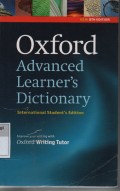 Oxford Advanced Learner's Dictionary International Student's Edition : Oxford Writing Tutor, visual Vocabulary Buider Conten
