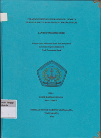 Laporan Proda Permesinan Kapal : Perawatan Sistem Generator Set ( Genset) Di Rumah Sakit Umum Daerah Ciereng Subang