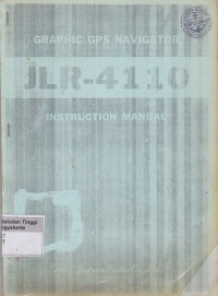 Graphic GPS Navigator JLR - 4110 Intruction Manual