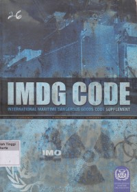 IMDG Code International Maritime Dangerous Goods Code Supplement