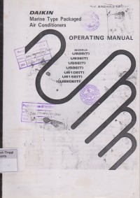 Daikin Marine Type Packaged Air Conditioners Operating Manual