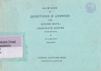 Blue Book of Question & Answers for Second Mate, Chief Mate, Master