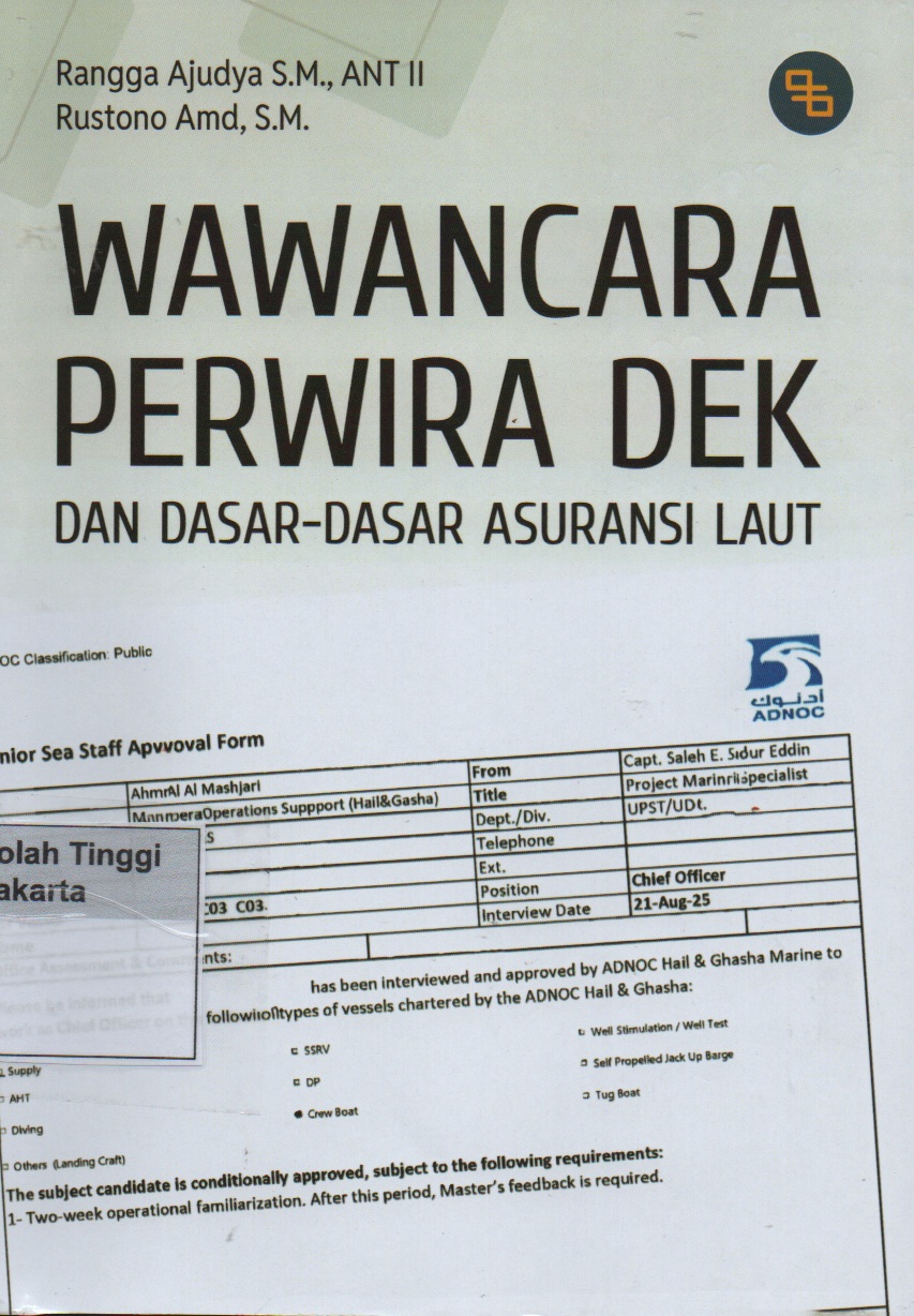 Wawancara Perwira Dek Dan Dasar Dasar Asuransi Laut