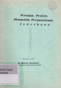 Image of Petunjuk Praktis Mengelola Perpustakaan Sederhana