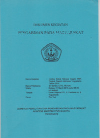 Image of Dokumen kegiatan Pengabdian Pada Masyarakat : Lomba Debat Bahasa Inggris SMA Tingkat Daeah Istimewa Yogyakarta Tahun 2015