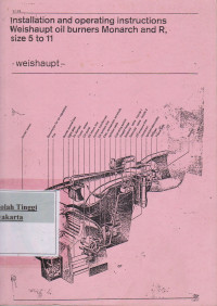 Image of Installation and Operating Instructions Weishaupt oil Burners Monarch and R, Size 5 to 11