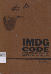 Image of IMDG CODE : International Maritime Dangerous Goods Code Volume 2 Incorporating Amendement 34-08