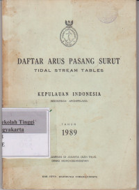 Image of Daftar Arus Pasang surut Tidal Stream Tables Tahun 1989