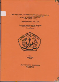 Image of Laporan Proda : Perangkat/Peralatan Pendukung Komunikasi Radio Antar Kapal dan stasiun Pantai sesuai Ketentuan Safety  of life at sea ( Solas ) 1974 Di KIm. Kungfu Panda