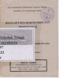 Image of Risalah Pada Hukum Sihir dan perdukunan