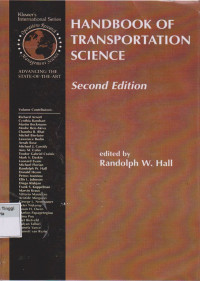 Image of Handbook of transportation science