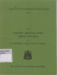 Image of Marine Engineering Practice Volume I Part 3 Marine Medium Speed Diesel Engines