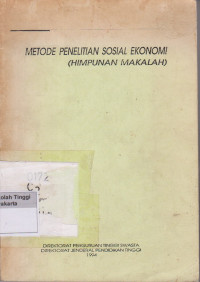 Image of Metode Penelitian Sosial Ekonomi (Himpunan Makalah)