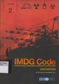 Image of IMDG code International Maritime Dangerous Goods Code 2010