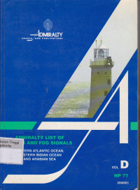 Image of Admiralty list of lights and fog signals eastern indian ocean and arabian sea