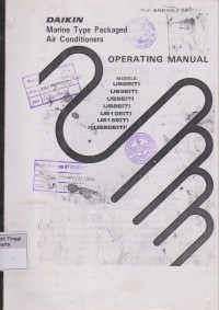 Image of Daikin Marine Type Packaged Air Conditioners Operating Manual
