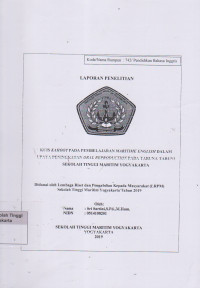 Image of Laporan Penelitian : Kuis Kahoot Pada Pembelajaran Maritime English Dalam Upaya Peningkatan Oral Reproduction Pada Taruna - Taruni Sekolah Tinggi Maritim Yogyakarta