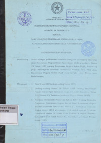 Image of Peraturan Pemerintah Republik Indonesia Nomor 14 Tahun 2000 Tentang Tarif Atas Jenis Penerimaan Negara Bukan Pajak Yang Berlaku Pada Departemen Perhubungan