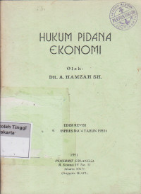 Image of Hukum Pidana Ekonomi