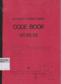 Image of Mitsubishi UE Diesel Engine Code Book UEC50LSII
