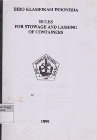 Image of Rules For Stowage And Lashing Of Containers