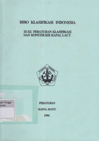 Image of Buku Peraturan Klasifikasi Dan Konstruksi Kapal Laut