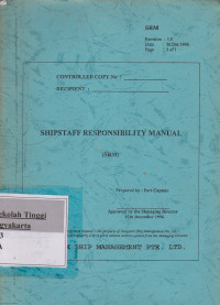 Image of Shipstaff Responsibility Manual ( SRM )