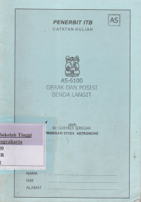 Image of Gerak Dan Posisi Benda Langit : Catatan Kuliah