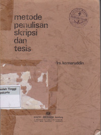 Image of Metode Penulisan Skripsi dan Tesis